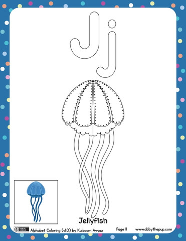 J Is For Jellyfish  Coloring Page